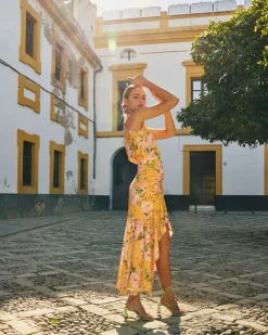 Miphai Blusa Elsa Estampado Floral Amarillo