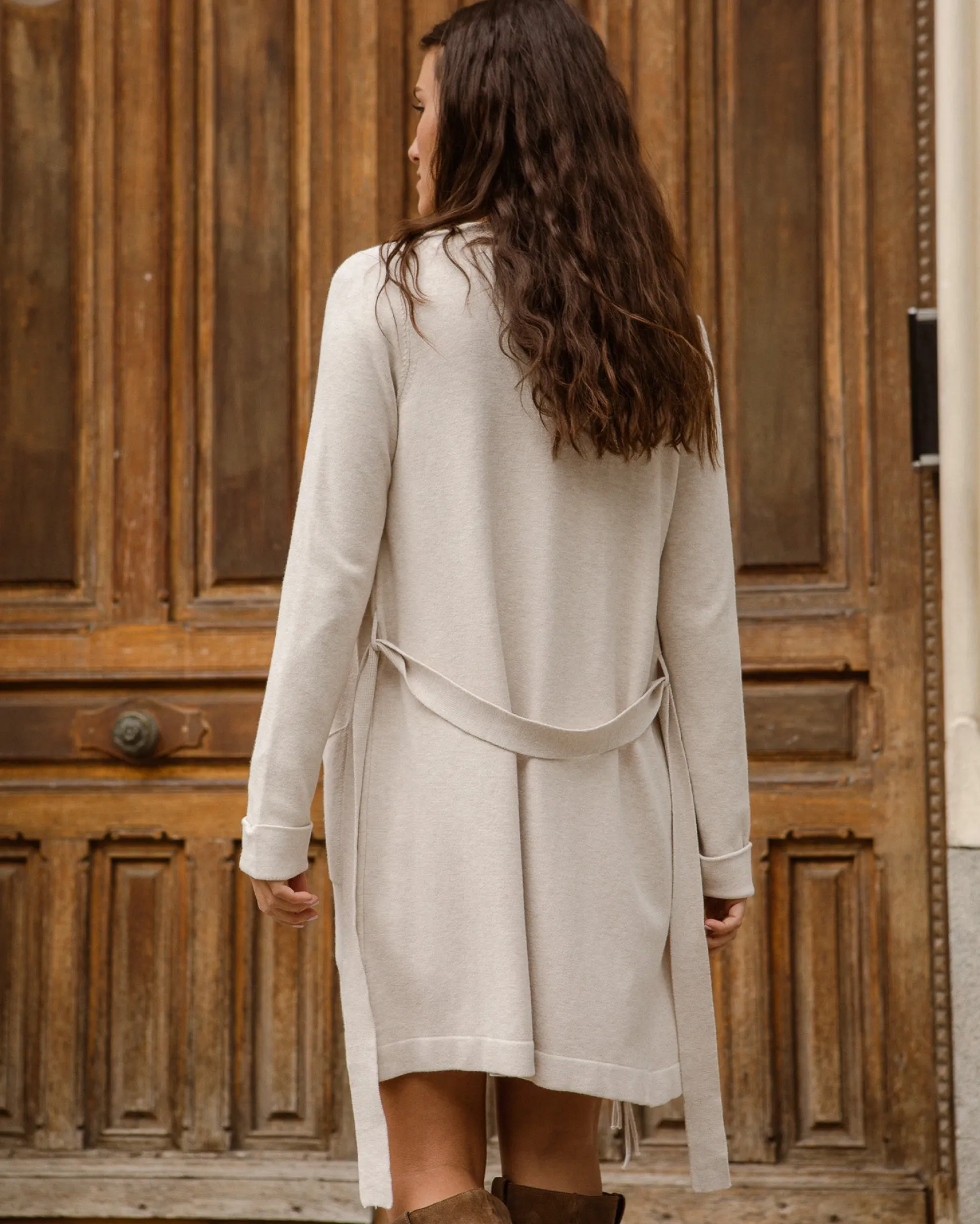 Miphai Chaqueta punto Niza beige