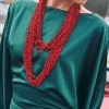 Miphai Collar Vermello Rojo Corto
