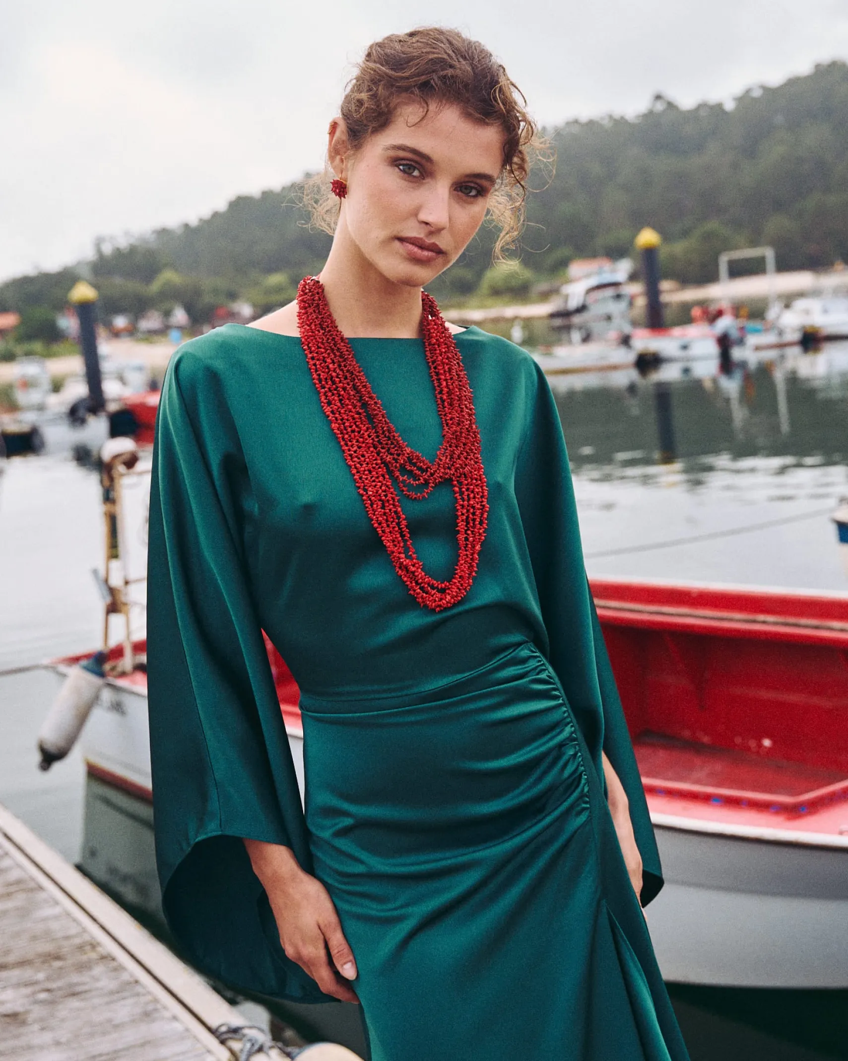 Miphai Collar Vermello Rojo Corto