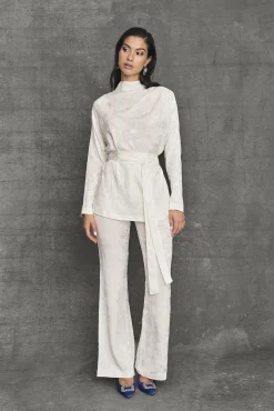 Miphai Pantalón Bootcut Chelsea Blanco