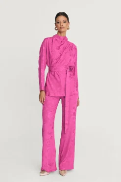 Miphai Pantalón Flare Chelsea Buganvilla