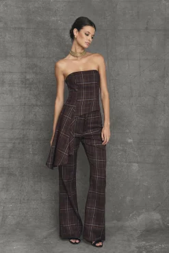 Miphai Pantalón Oxford Marrón