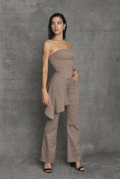 Miphai Pantalón Oxford Vichy Burdeos