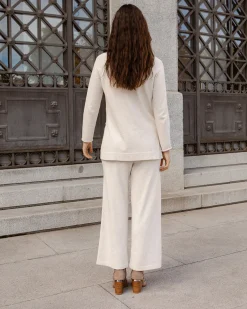 Miphai Pantalón punto Verona beige
