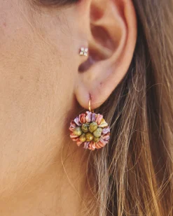 Miphai Pendientes Fisterra Flor Multicolor