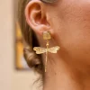 Miphai Pendientes Libélula Verde
