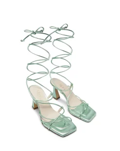 Miphai Sandalias Cairo de piel Verde Jade
