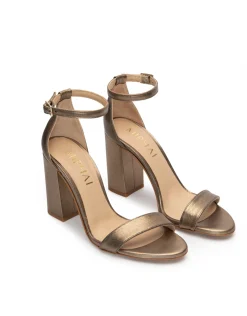 Miphai Sandalias Garbo de piel Bronce