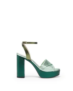 Miphai Sandalias Nia de piel Verde