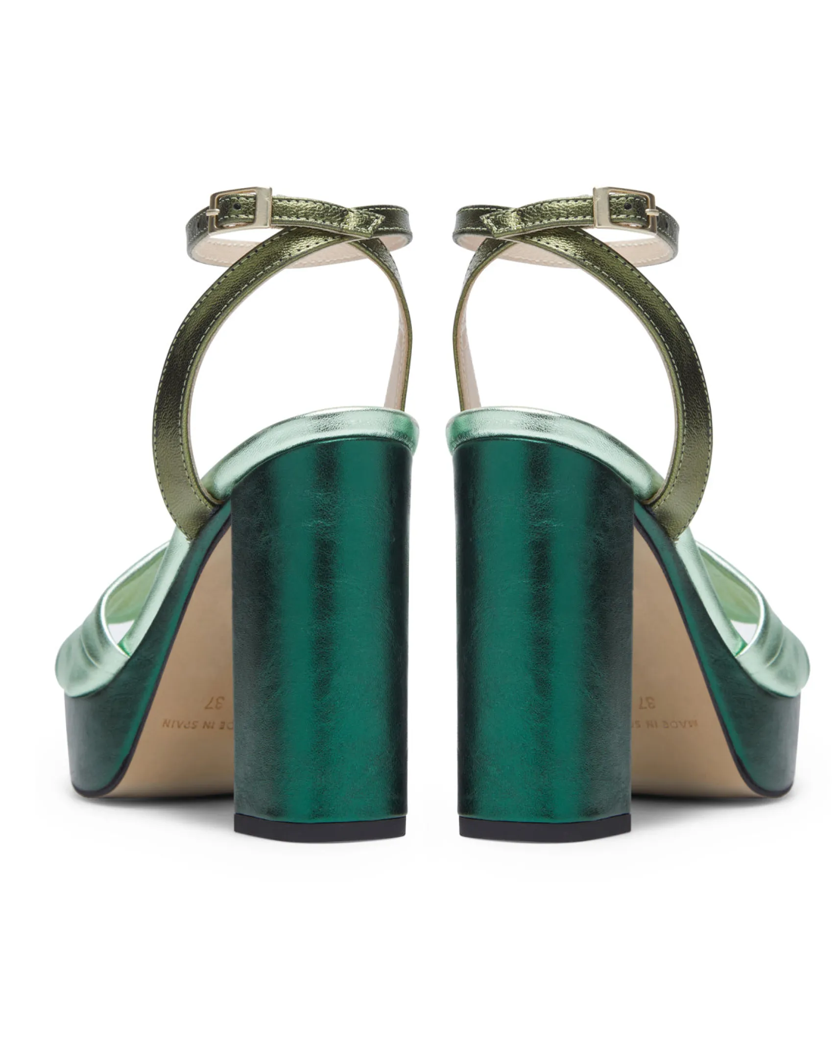 Miphai Sandalias Nia de piel Verde