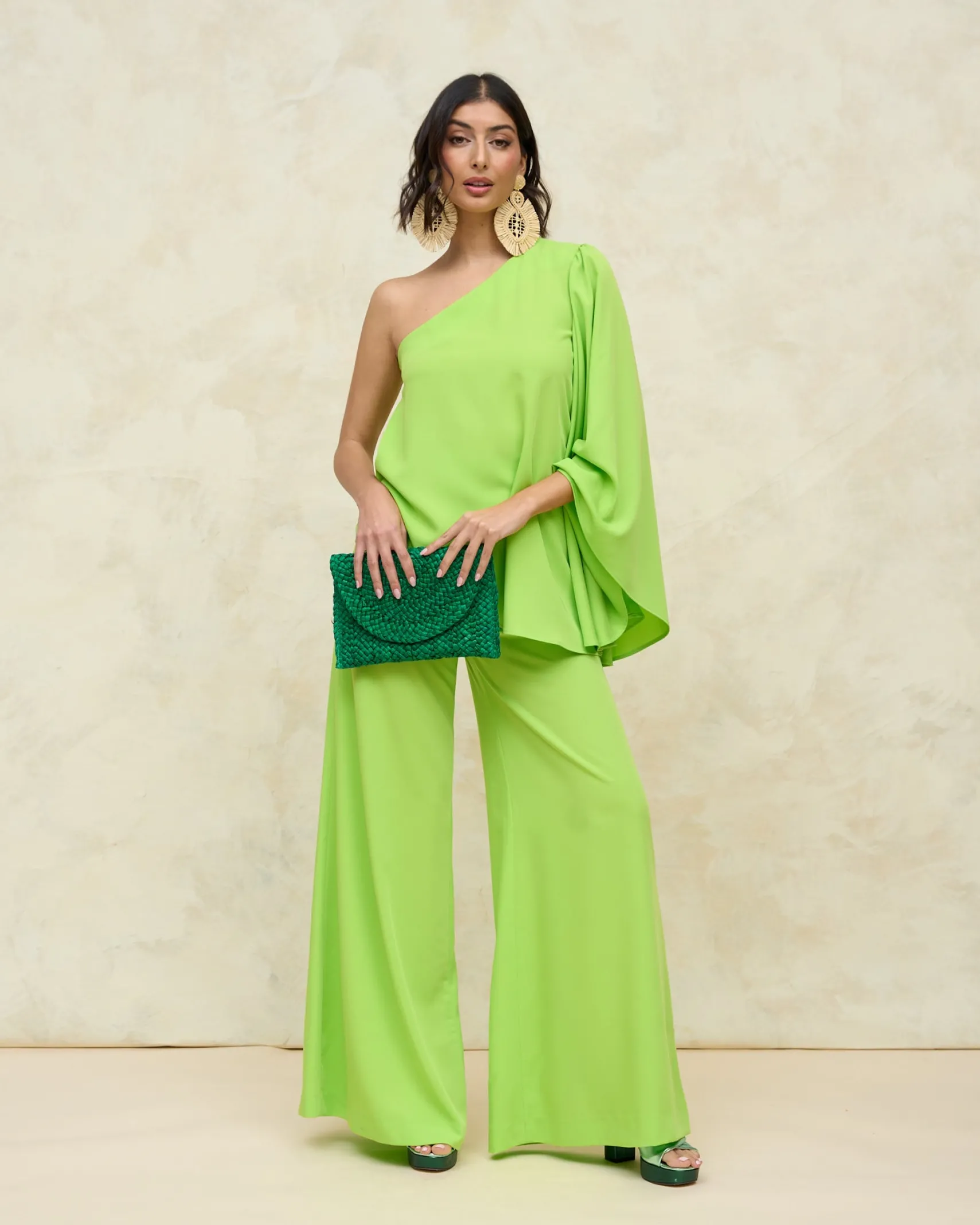 Miphai Sandalias Nia de piel Verde