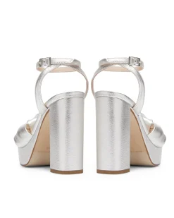 Miphai Sandalias Túnez de piel Plata