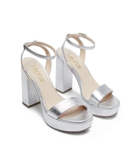 Miphai Sandalias Zahara de piel Plata