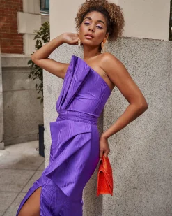 Miphai Vestido Concha Morado
