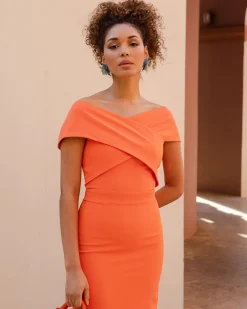 Miphai Vestido Daniela naranja
