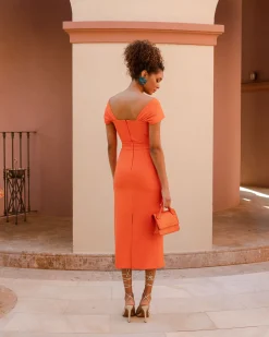 Miphai Vestido Daniela naranja
