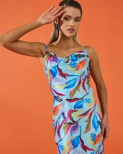 Miphai Vestido Hera Estampado Tropical