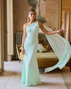Miphai Vestido Largo Helena Verde Menta