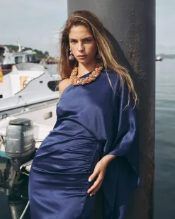 Miphai Vestido Largo Olalla Azul