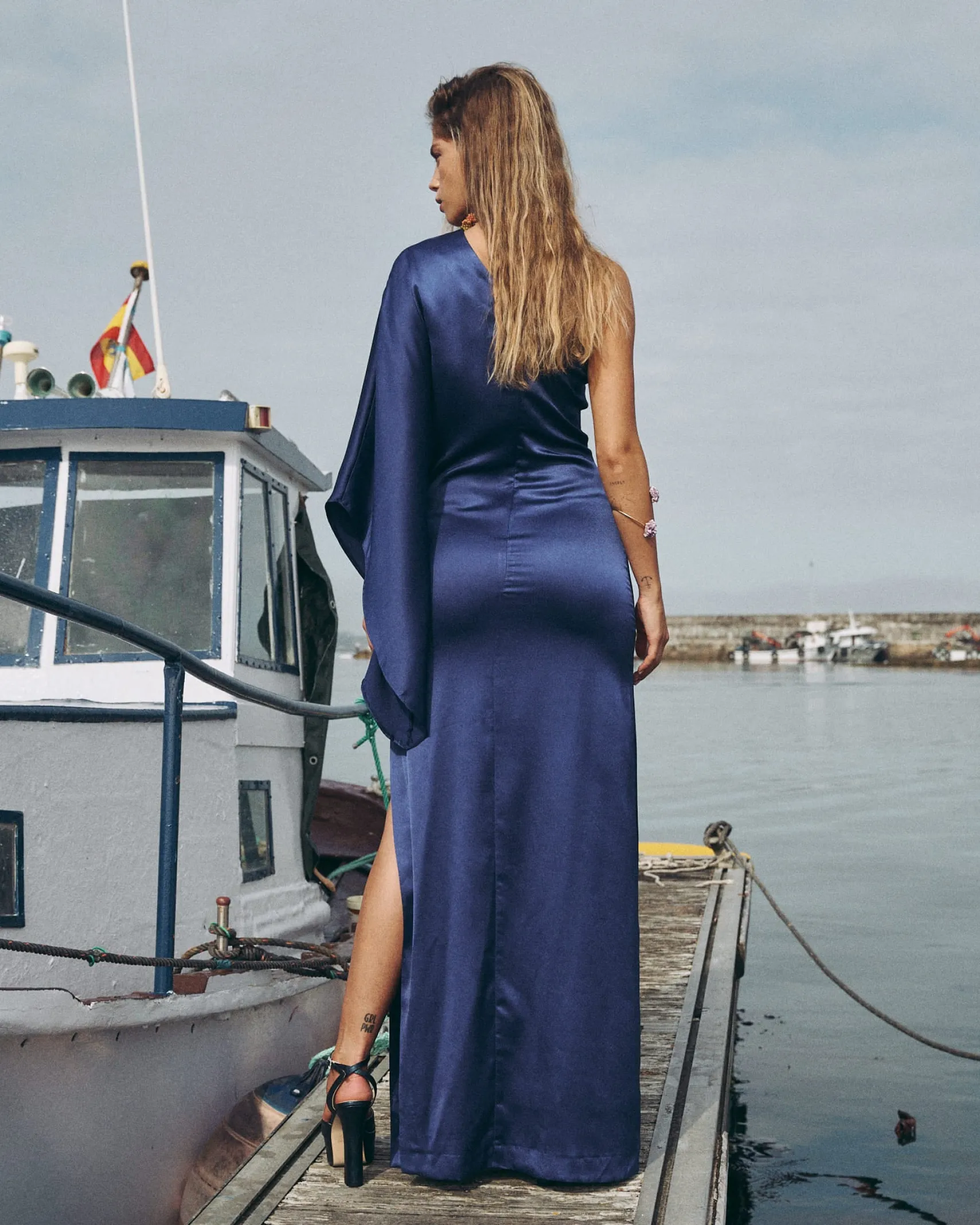 Miphai Vestido Largo Olalla Azul