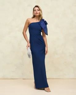 Miphai Vestido Largo Pétalo Marino