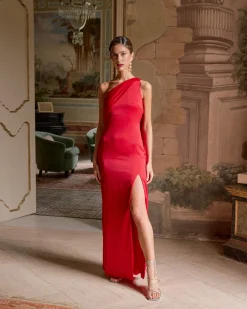 Miphai Vestido Lotus Rojo