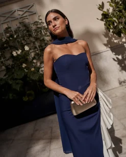 Miphai Vestido Macarena Azul Marino
