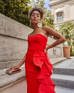 Miphai Vestido Macarena Rojo