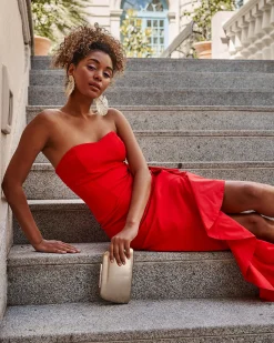 Miphai Vestido Macarena Rojo