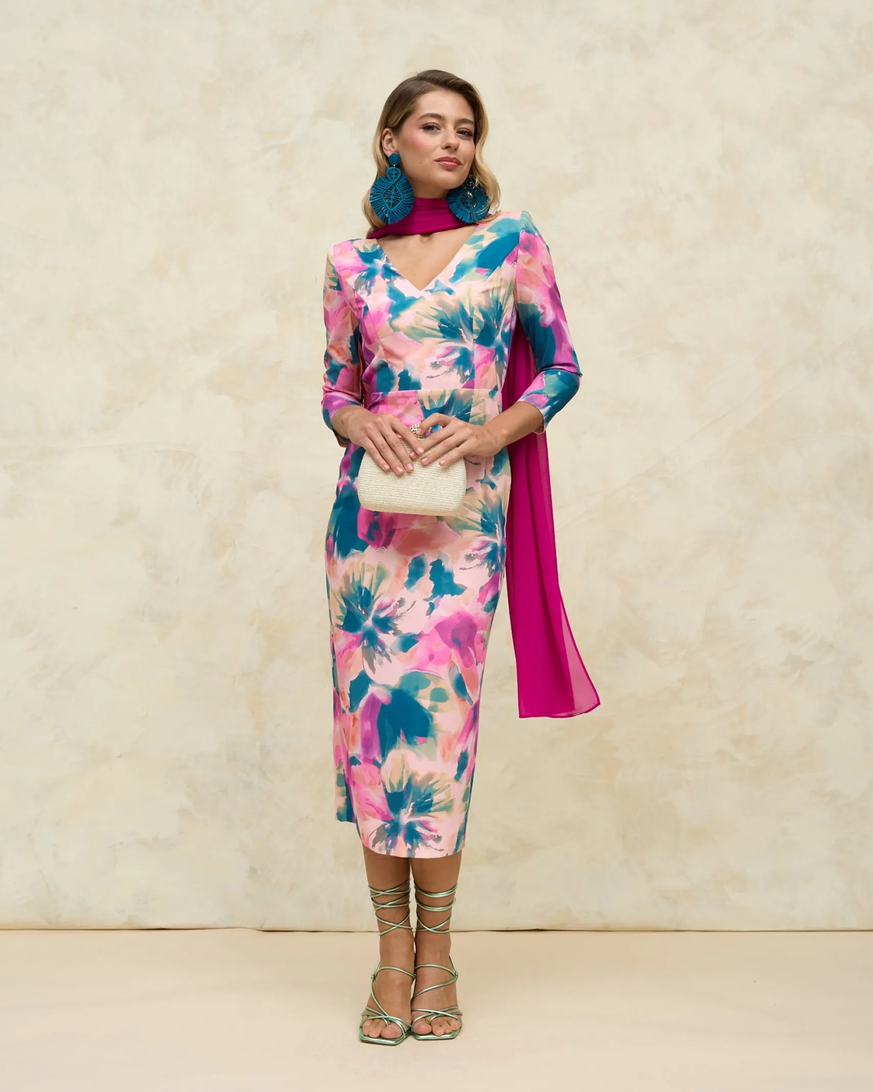 Miphai Vestido Marina Estampado