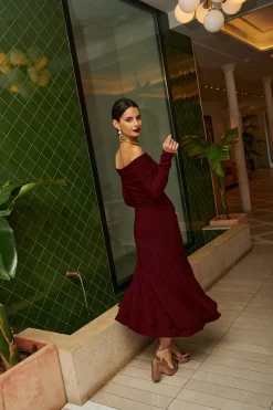 Miphai Vestido Martini Berenjena