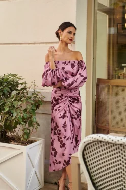 Miphai Vestido Mary Estampado Floral Rosa