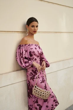 Miphai Vestido Mary Estampado Floral Rosa