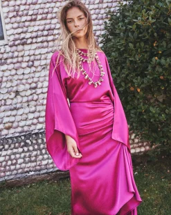 Miphai Vestido Midi Aldara Buganvilla