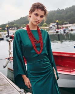 Miphai Vestido Midi Aldara Verde