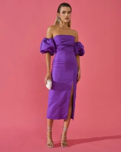 Miphai Vestido Midi Manuela Morado