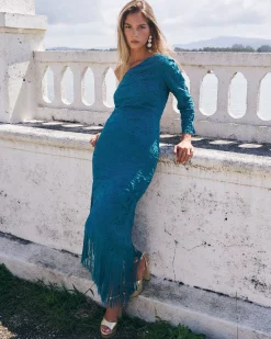 Miphai Vestido Midi Xulia Turquesa