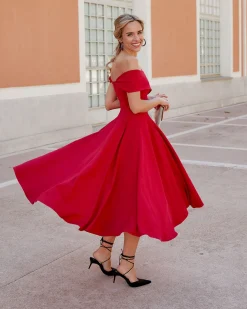 Miphai Vestido Musca Rojo