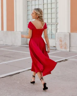Miphai Vestido Musca Rojo