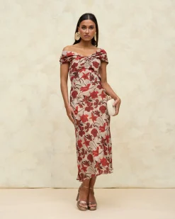 Miphai Vestido Reme Estampado Floral