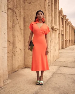 Miphai Vestido Romina Naranja
