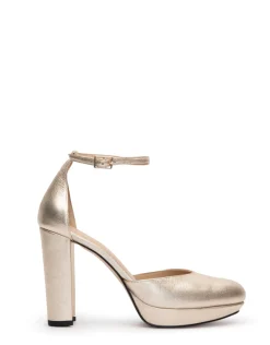 Miphai Zapatos de tacón Grace de piel Dorado