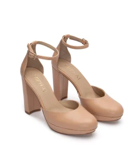 Miphai Zapatos de tacón Grace de piel Nude